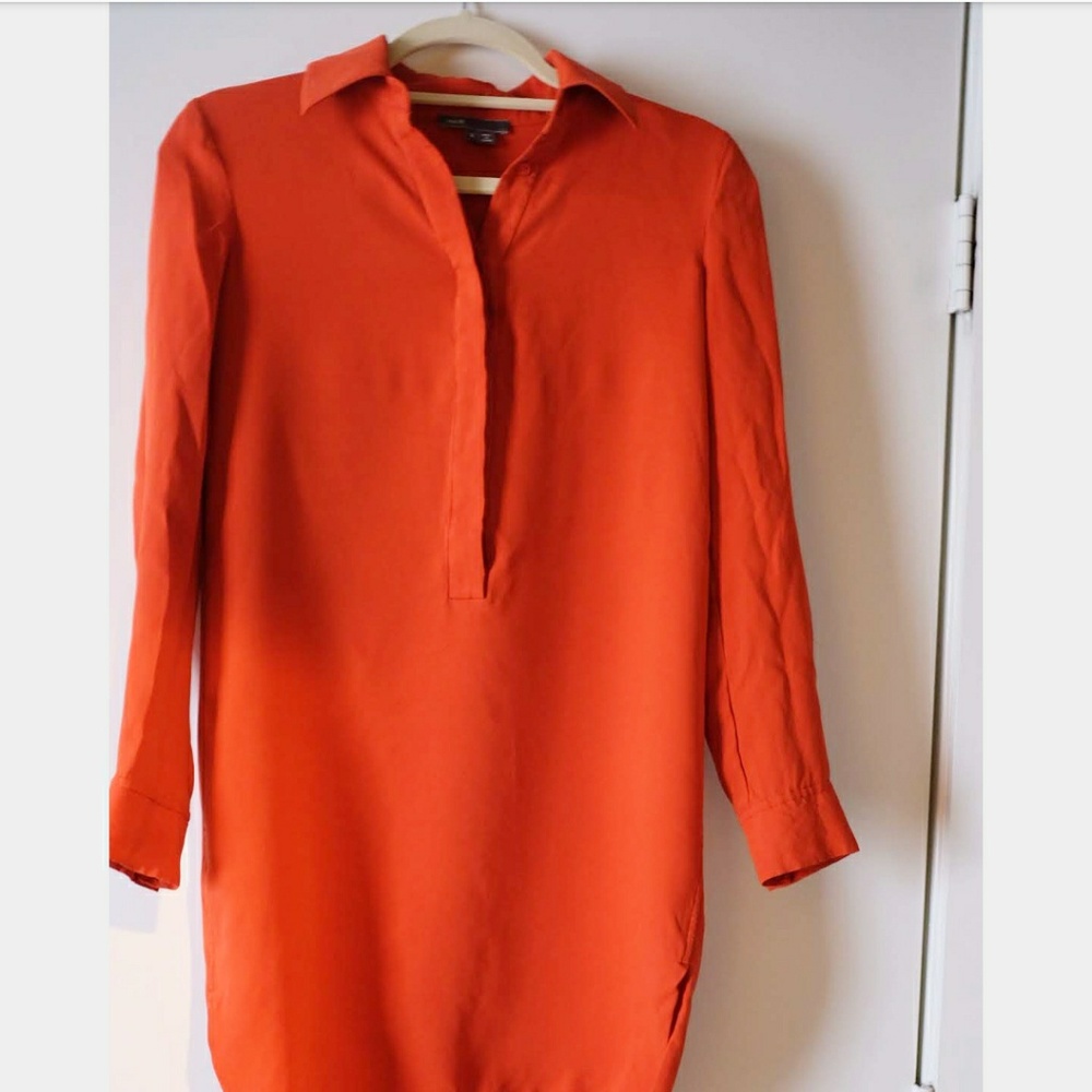 Vince Silk Shirt Dress